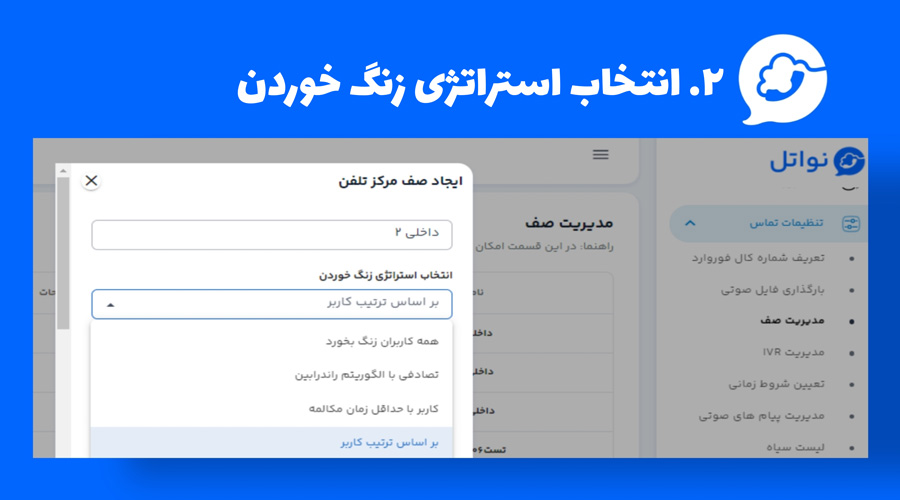 سناریوهای مدیریت صف تماس