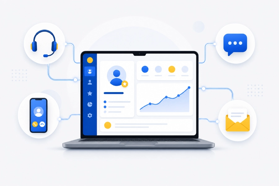 اتصال crm به مرکز تلفن ابری