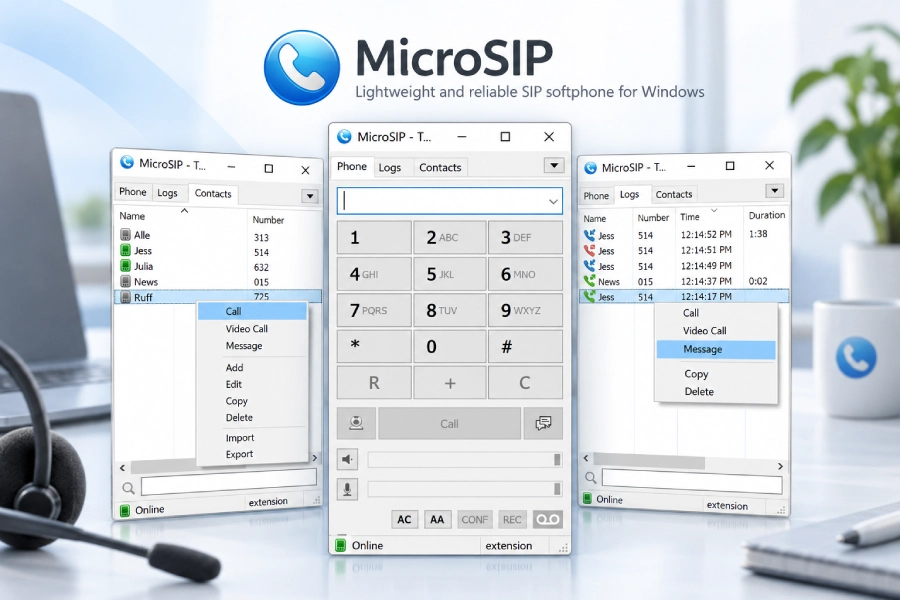 سافت فون MicroSIP
