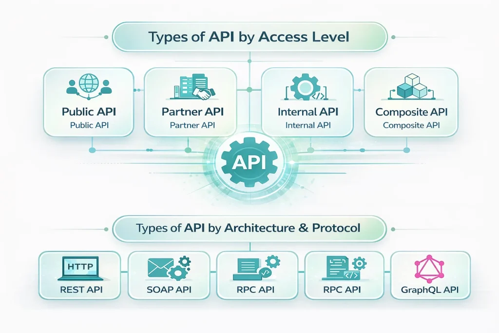 انواع api | انواع api براساس سطح دسترسی و پروتکل